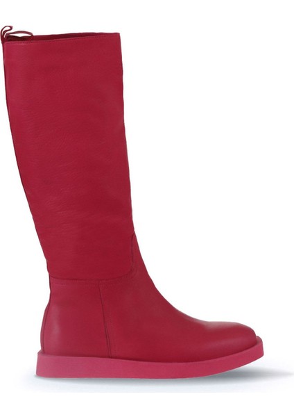 Fuşya Deri Kadın Düz Çizme 01WV9705 01WV9705