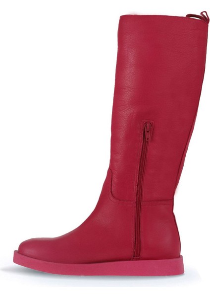 Fuşya Deri Kadın Düz Çizme 01WV9705 01WV9705 modelleri