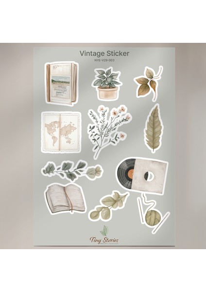 Vintage Sticker Set - 4 Sayfa indirimleri