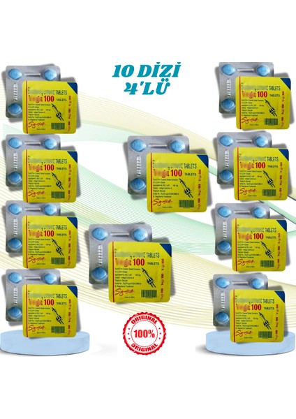 Orijinal Vega 100 Mg 4X10 Dizi(40 Adet) Etki Garantili Tablet Sertleştirici7 Kâmağra8 40 Kullanım Kampanya