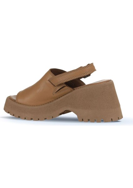 Taba Deri Kadın Dolgu Topuklu Sandalet 01WY12601 01WY12601 indirimleri