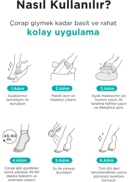 Smooth & Pure Foot Peeling Mask Soothing - Çorap Tipi Yoğun Yatıştırıcı Ayak Peeling Maskesi