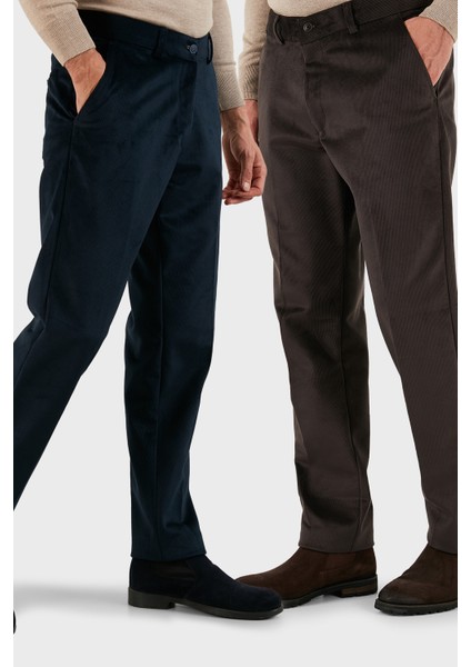Normal Bel Regular Fit Düz Paça 2'li Paket Kadife Pantolon Erkek Kadife Pantolon 645MERLINS2