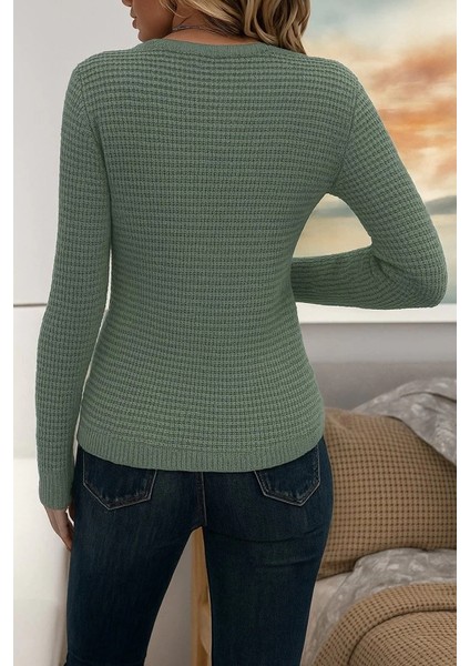 Mdb Kadın Uzun Kollu Bisiklet Yaka Triko Kazak fırsatları