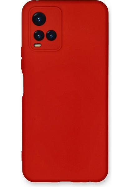 Vivo Y21S Kılıf Nano Içi Kadife Silikon - Kırmızı