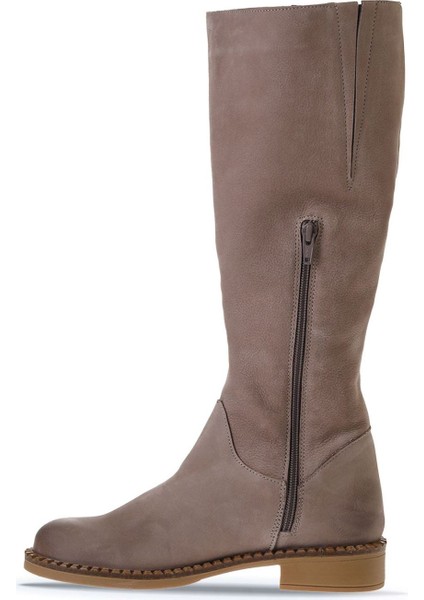 Gri Koyu Nubuk Kadın Topuklu Çizme 01WV6000 01WV6000 modelleri