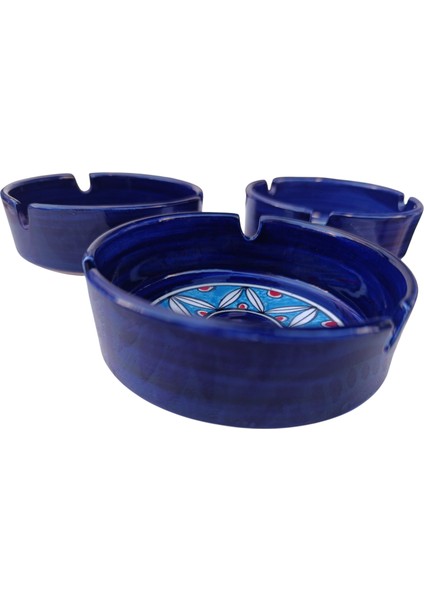 El Yapımı 10X3,5 cm Seramik Çerezlikküllük Kül Tabağı