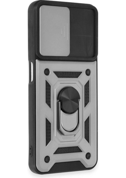 Realme C35 Kılıf Pars Lens Yüzüklü Silikon - Gümüş fiyatları