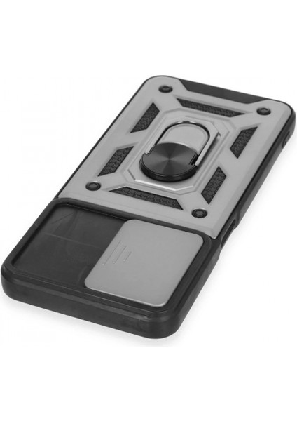 Realme C35 Kılıf Pars Lens Yüzüklü Silikon - Gümüş fırsatları