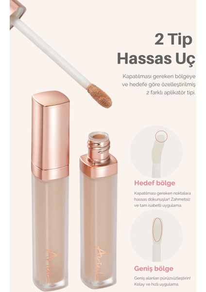 Ink Feather Perfect Fit Concealer 01 Vanilla - SPF30 Pa++ 24 Saat Kalıcı Çok Yönlü Kapatıcı fırsatları