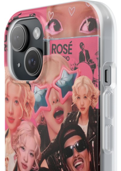 iPhone 11 Uyumlu Telefon Kılıfı – Şeffaf Desenli Kapak | Blackpink Rosé Tasarım modelleri
