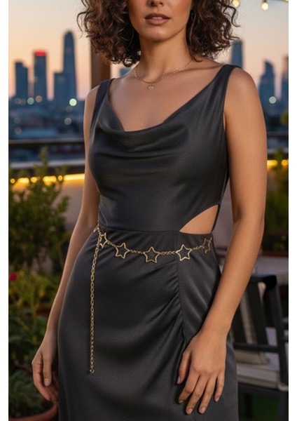 Pınkmark Kadın Gold 5 Yıldızlı Ayarlanabilir Zincir Kemer PMKM25767 fırsatları