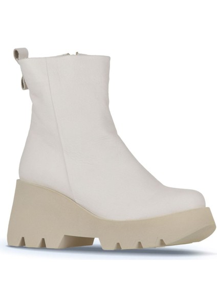 Bej Deri Kadın Dolgu Topuklu Bot 01WZ8404 01WZ8404 fiyatları