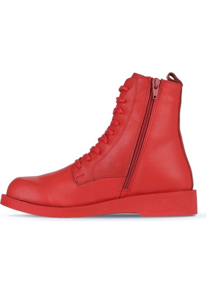 Kırmızı Deri Kadın Düz Bot 01WZ8900 01WZ8900 modelleri
