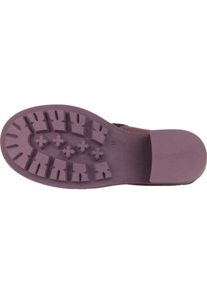 Mor Deri Kadın Topuklu Bot 01WZ7905 01WZ7905 indirimleri