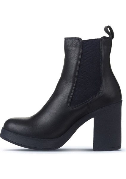 Lacivert Deri Kadın Topuklu Bot 01WZ3202 01WZ3202 modelleri