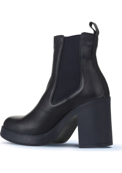 Lacivert Deri Kadın Topuklu Bot 01WZ3202 01WZ3202 fırsatları