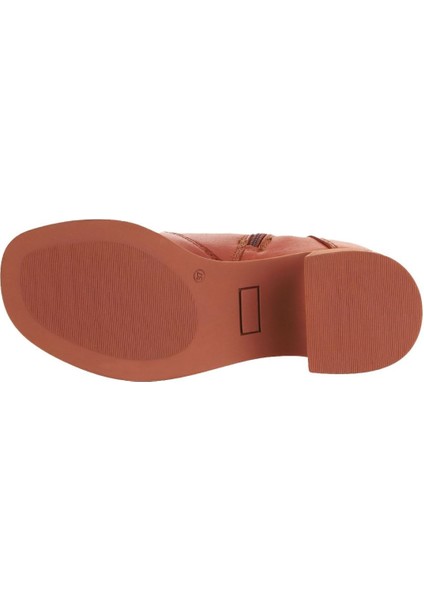 Kiremit Deri Kadın Topuklu Bot 01WZ7000 01WZ7000 indirimleri