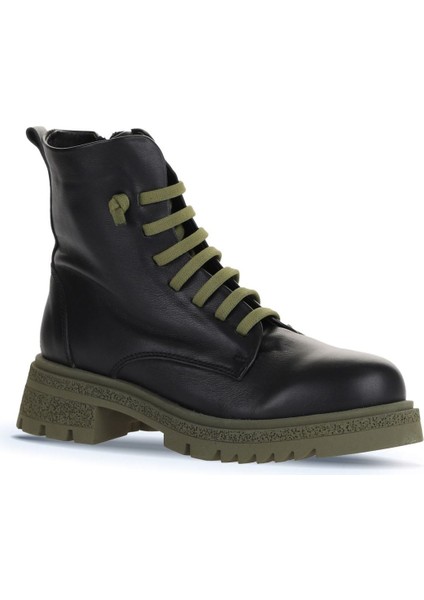 Siyah Haki Deri Kadın Topuklu Bot 01WZ1420 01WZ1420 fiyatları