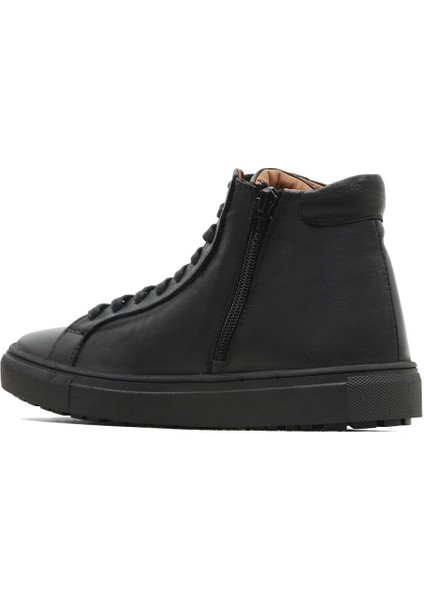 Siyah Deri Kadın Düz Bot 01WZ7700 01WZ7700 fırsatları