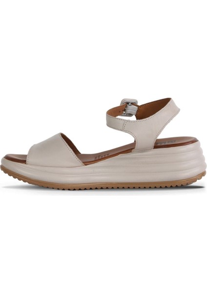 Gri Deri Kadın Dolgu Topuklu Sandalet 01WY5700 01WY5700 modelleri