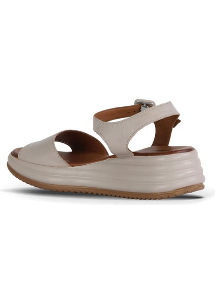 Gri Deri Kadın Dolgu Topuklu Sandalet 01WY5700 01WY5700 fırsatları