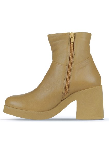 Tarçın Deri Kadın Topuklu Bot 01WZ7100 01WZ7100 modelleri