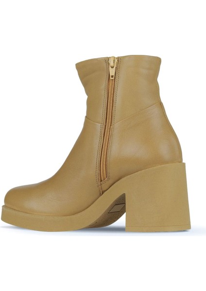 Tarçın Deri Kadın Topuklu Bot 01WZ7100 01WZ7100 fırsatları