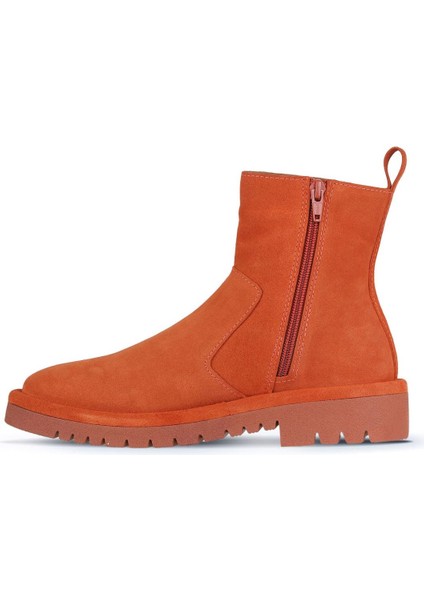 Kiremit Süet Kadın Düz Bot 01WZ6700 01WZ6700 modelleri