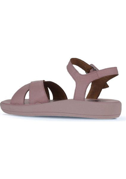 Gül Kurusu Deri Kadın Düz Sandalet 01WY2301 01WY2301 indirimleri