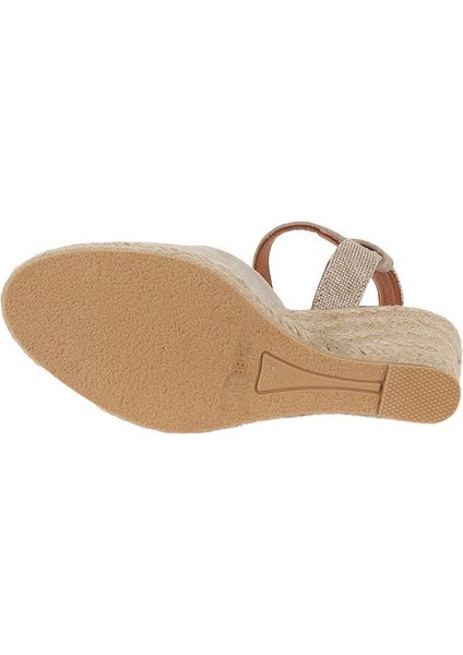 Bej Süet Kadın Dolgu Topuklu Sandalet 14WS7205 14WS7205 indirimleri