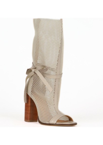 Bej File-Deri Kadın Topuklu Bot 30WB154 30WB154 fiyatları