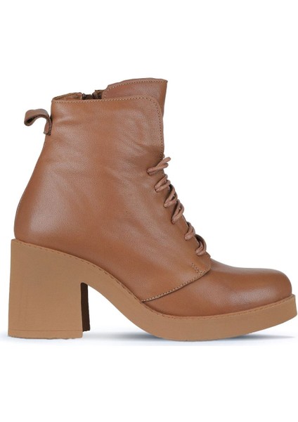 Taba Deri Kadın Topuklu Bot 01WZ7107 01WZ7107