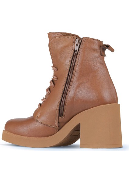 Taba Deri Kadın Topuklu Bot 01WZ7107 01WZ7107 fırsatları