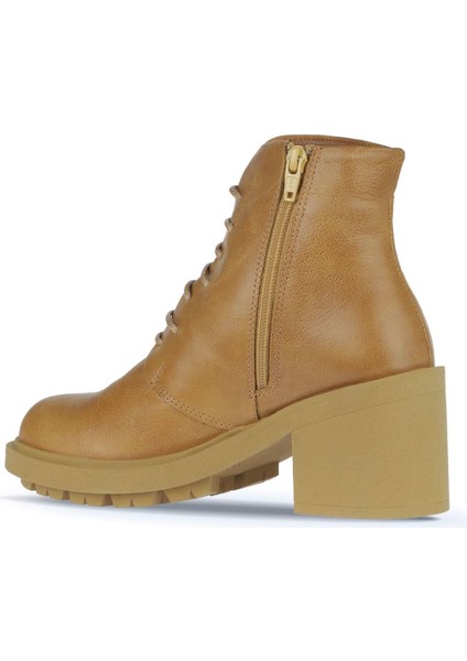 Sarı Deri Kadın Topuklu Bot 01WZ7904 01WZ7904 fırsatları