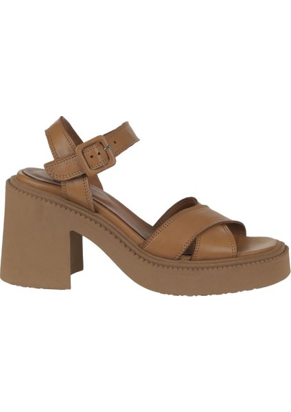 Taba Deri Kadın Topuklu Sandalet 01WY12704 01WY12704 fiyatları