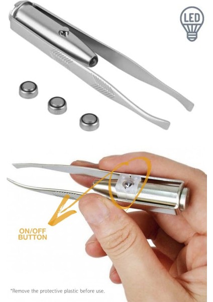 Kolay Kavramalı LED Işıklı Cımbız, Kaş ve Kirpik Yolma Aracı modelleri