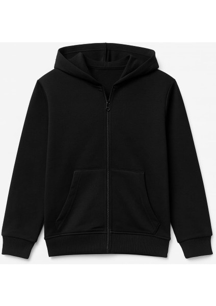 Düz Renk Unisex Kapüşonlu Çocuk Ceket modelleri