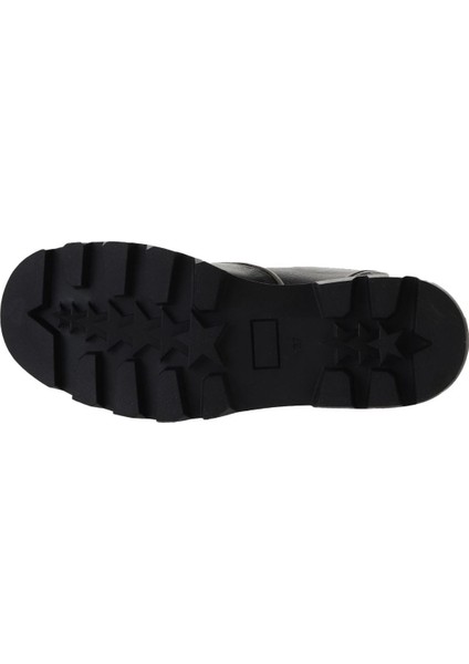 Siyah Gri Deri Kadın Düz Bot 01WZ6505 01WZ6505 indirimleri