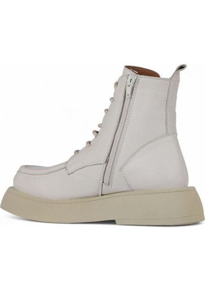 Bej Deri Kadın Dolgu Topuklu Bot 01WZ6405 01WZ6405 fırsatları