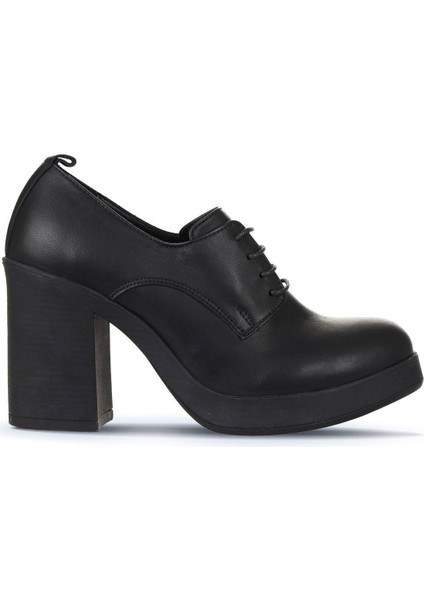 Siyah Deri Kadın Topuklu Ayakkabı 01WZ3200 01WZ3200
