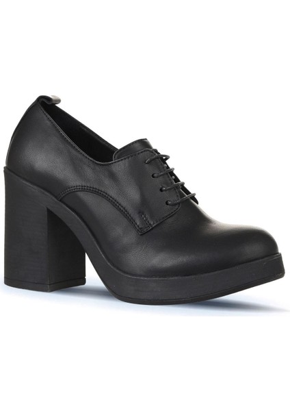 Siyah Deri Kadın Topuklu Ayakkabı 01WZ3200 01WZ3200 fiyatları