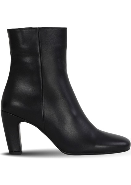 Siyah Deri Kadın Topuklu Bot 39WB2998 39WB2998