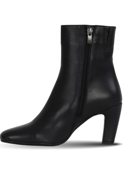 Siyah Deri Kadın Topuklu Bot 39WB2998 39WB2998 modelleri