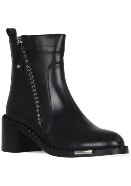 Siyah Deri Kadın Topuklu Bot 33WB80005 33WB80005 fiyatları