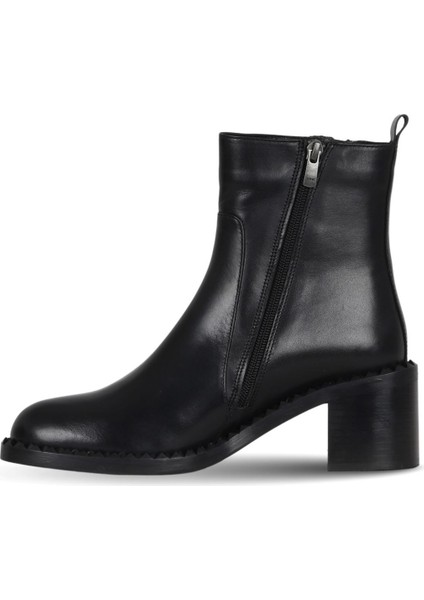 Siyah Deri Kadın Topuklu Bot 33WB80005 33WB80005 modelleri