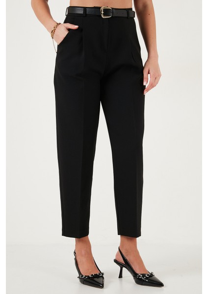 Regular Fit Yüksek Bel Düz Paça Kemerli Pantolon Bayan Pantolon 68350938 modelleri