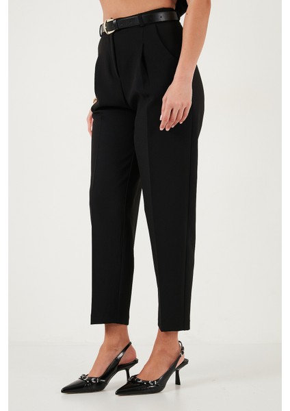 Regular Fit Yüksek Bel Düz Paça Kemerli Pantolon Bayan Pantolon 68350938 fırsatları