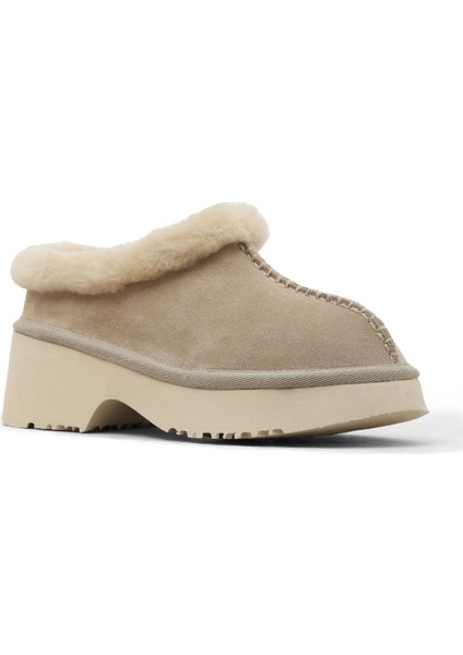 Bej Süet Kadın Az Topuklu Terlik 05AG700 05AG700 fiyatları