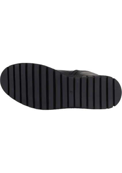 Siyah Deri Kadın Düz Bot 01WZ5208 01WZ5208 indirimleri